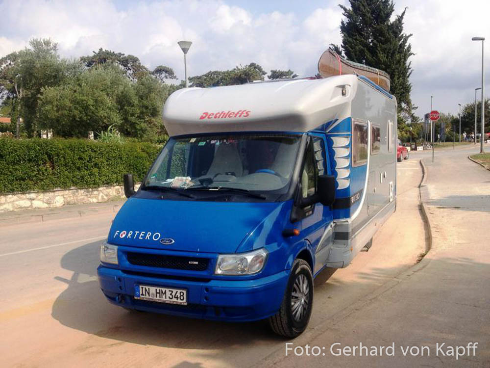 Mit dem Wohnmobil unterwegs, Kiesweiher, Stellplatz, Baggersee, Badesee
