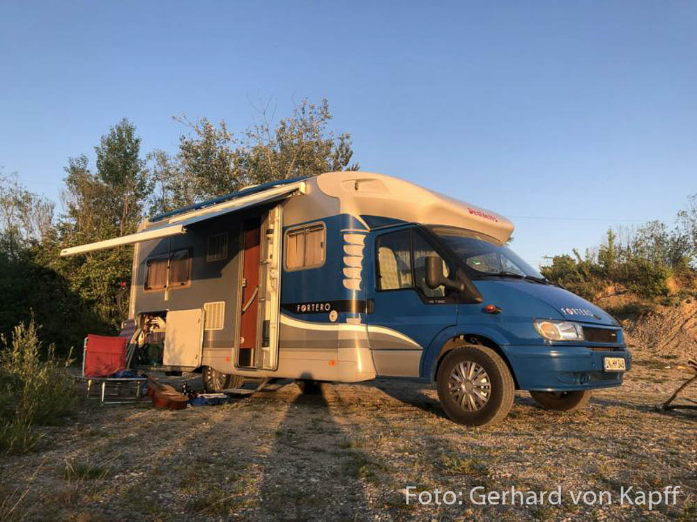 Wohnmobil, Stellplatz