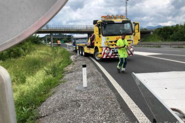 Unfall auf der slowenischen Autobahn mit dem Wohnmobil
