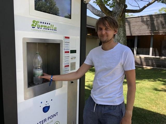 Gardasee-Trinkwasser aus dem Automaten. Foto: Gerhard von Kapff