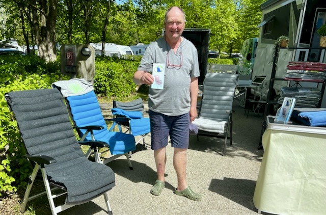 Kuschlige Idee: Auflagen für Campingstühle Fränkische Camper Tage. SeeCamping Langlau. Foto: Gerhard von Kapff